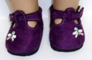 Purple Velvetten Doll Shoes