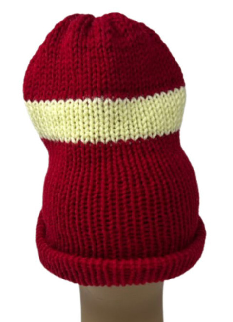 Unisex Adult Iowa State Colors Handmade Double Knitted Beanie Hat