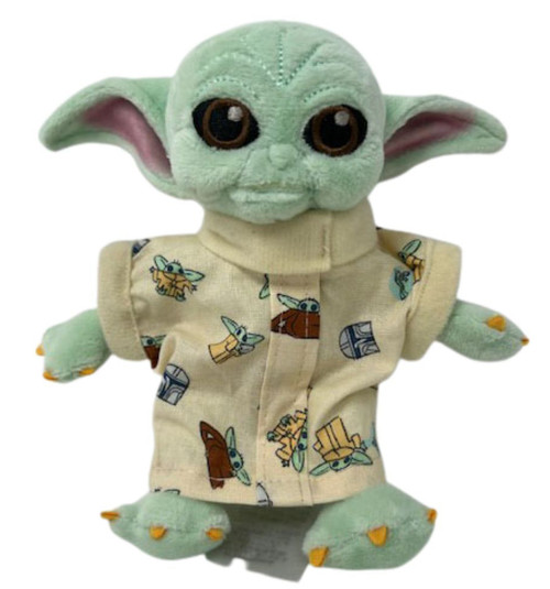 Star Wars The Child Shoulder Baby Cream Mandalorian Print Robe Fits 5" Yoda