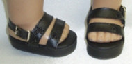Black Platform Sandals Fit 18 Inch Dolls