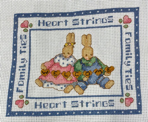 Adult Apron Heart Strings Cross Stitch One Size Fits Small To X Large size