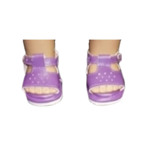 Purple Open Toe Shoes fits Bitty Baby