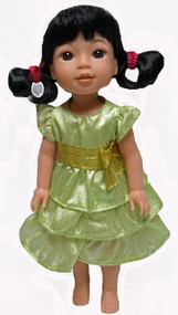 Lime Ruffle Dress Fits 13 - 14 1/2 Inch Girl  Dolls
