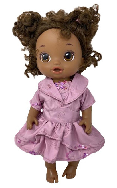Doll Clothes Superstore Mauve Designer Dress Fits Some Baby Alive And Little Baby Dolls