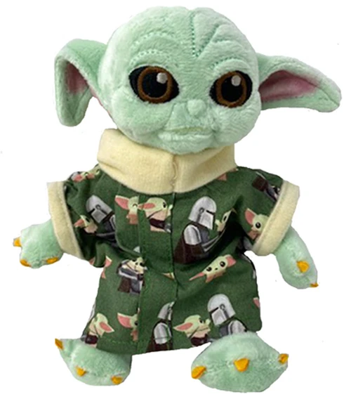 Star Wars The Child Shoulder Baby Yoda Green Mandalorian Print Robe Fits 5" Yoda