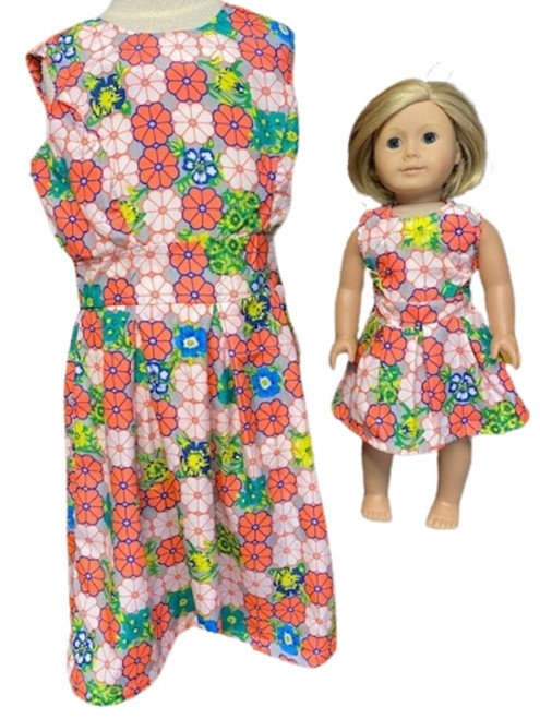 Doll Clothes Superstore Size 14 Matching Girl And Doll Flower Dresses