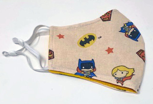 Girl Power Print Double Cotton Kid Face Covering Adjustable Reusable Washable Face Shield