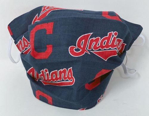 Cleveland Indians Adult Face Mask Adjustable Washable Reusable Face Covering Double Cotton Face Shield