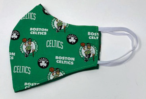 Adult Face Mask Boston Celtics Print Double Side Cotton Washable Reusable