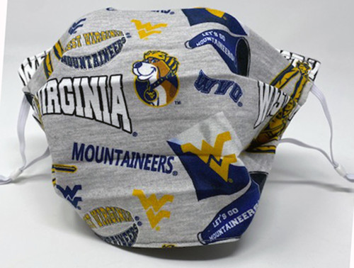Adult Face Mask West Virginia Mountaineers Adjustable