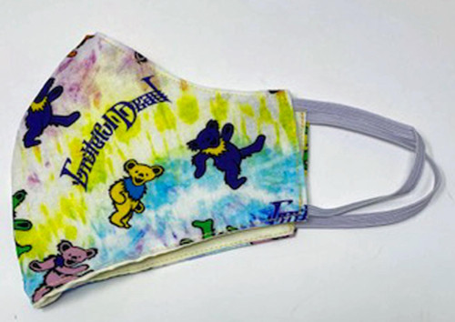 Adult Face Mask Grateful Dead 60's Music Band Deadhead Jerry Garcia Bears Dancing