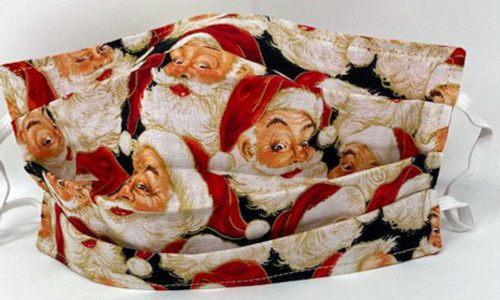 Adult Face Mask Washable Reusable With Santa Claus Print Double Side Cotton
