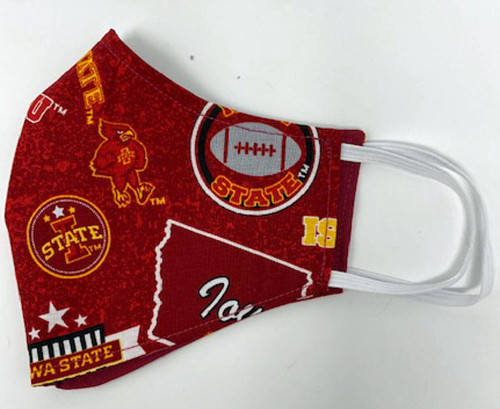 Iowa State University Cyclones Adult Face Mask Washable Reusable Face Shield Double Sided Cotton Face Covering