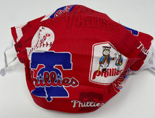Philadelphia Phillies Baseball Face Mask Adjustable Washable Reusable Face Covering Double Cotton Face Shied