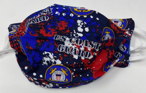 USA Coast Guard Print Adult Adjustable Washable Reusable Double Cotton Face Mask