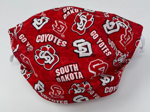 South Dakota Coyotes Adult Face Mask Adjustable Washable Face Covering Double Cotton Face Shield