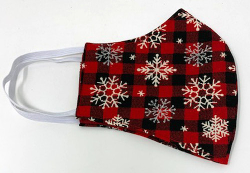 Adult Snowflake Print Face Mask Washable Reusable Double Cotton