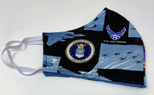 Adult Face Mask US Air Force  Print Face Shield Double Cotton Face Covering Washable Reusable Face Shield