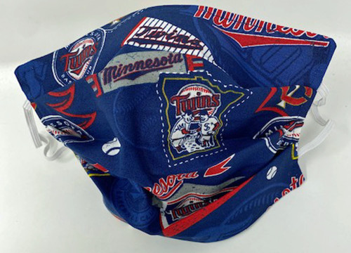 Adult Face Mask Minnesota Baseball Print Washable Reusable Double Cotton