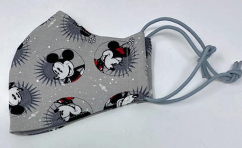 Minnie And Mickey Mouse Print Adult Face Mask Adjustable Elastic Washable Reusable Double Sided Cotton