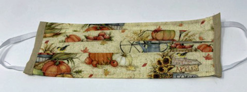 Adult Face Mask Harvest Print Thin Single Layer Cotton