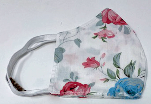 Doll Clothes Superstore Adult Face Mask With Flower Print Washable Reusable Double Sided Cotton