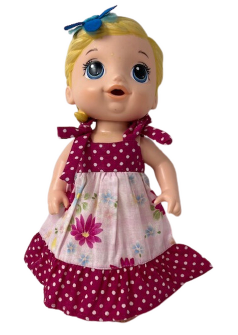 Doll Clothes Superstore Pink Sundress Fits 12 Inch Baby Alive And Little Baby Dolls