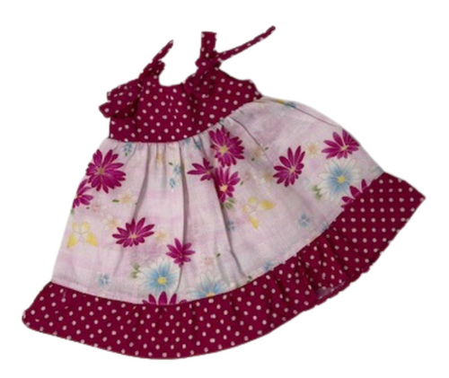 Doll Clothes Superstore Pink Floral Sundress Fits 15-16 Inch Baby as well as Cabbage Patch Kid Dolls as well
