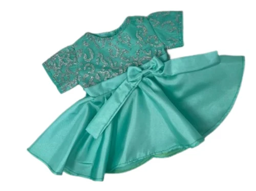 Mint Party Dress Fits 15-16 Inch Baby And Cabbage Patch Kid Dolls