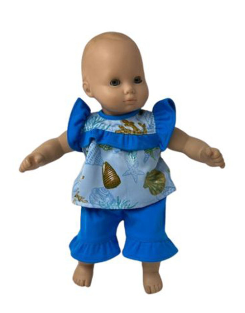 Doll Clothes Superstore Sea Print Pants Fit 15-16 Inch Baby Dolls