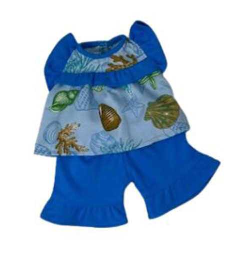 Doll Clothes Superstore Sea Print Pants Fit 15-16 Inch Baby Dolls