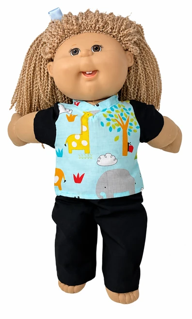 Zoo Scrubs Fit 15 - 16 Inch Cabbage Patch Kid Dolls.