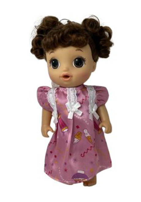 Doll Clothes Superstore Ice Cream Print Nightgown Fits 14 Inch Baby Alive And Little Baby Dolls