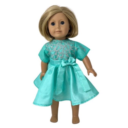 Doll Clothes Superstore Mint Sparkle Party Dress Fits 18 Inch Girl Dolls Like American Girl Our Generation My Life Dolls