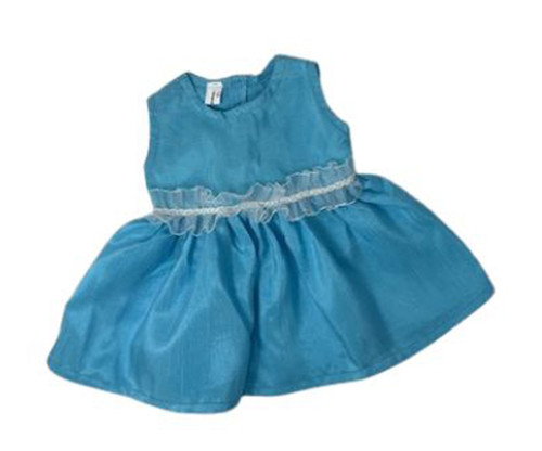 Doll Clothes Superstore Shiny Blue Dress Fits 15-16 Inch Cabbage Patch Kid And Baby Dolls