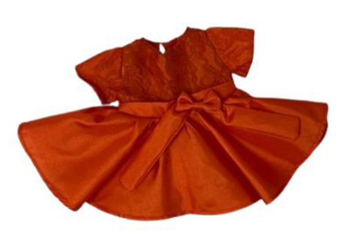 Doll Clothes Superstore Orange Party Dress Fits 15 - 16 Baby And Cabbage Patch Kid Dolls