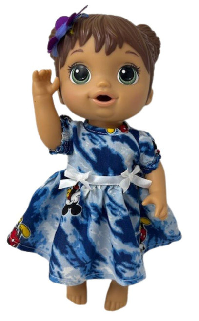 Doll Clothes Superstore Blue Mickey Dress Fits 12 Inch Baby Alive And Little Baby Dolls
