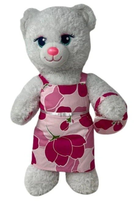 Pink Flower Sundress With Purse Fits Large Baby Dolls And Stuffed Animals