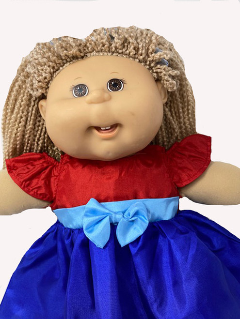 cabbage patch doll blue dress CPW0968-Aqua Blue Lace Dress Cabbage Patch Kids
