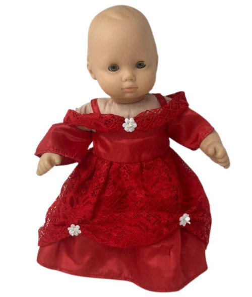 Doll Clothes Superstore Handmade Red Princess Dress Fits 14-15 Inch Baby Dolls