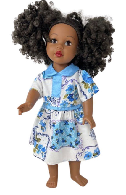 Doll Clothes Superstore Handmade Blue Flower Dress Fits Our Generation American Girl My Life Dolls