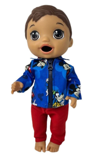 Doll Clothes Superstore Handmade Mickey Jacket With Pants Fits 12 Inch Baby Alive And Little Baby Dolls
