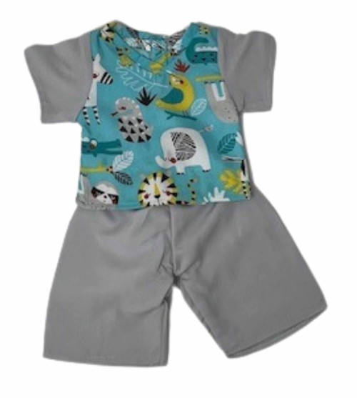 Handmade Safari Scrubs Fit 14 - 15 Inch Cabbage Patch Kid Dolls