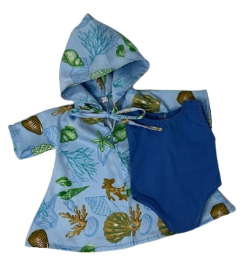 Doll Clothes Superstore Bathing Suit With Shell Print Wrap Fits Our Generation American Girl My Life Dolls