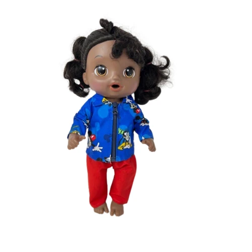Doll Clothes Superstore Mickey Print Jacket With Pants Fit 14 Inch Baby Alive And Little Baby Dolls