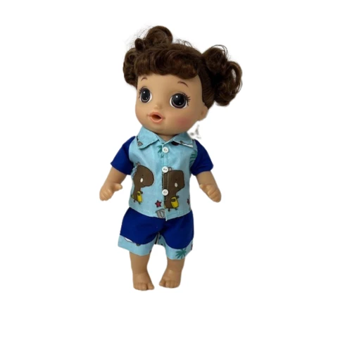 Handmade Sporty Print Outfit For 14 Inch Baby Alive And Little Baby Dolls