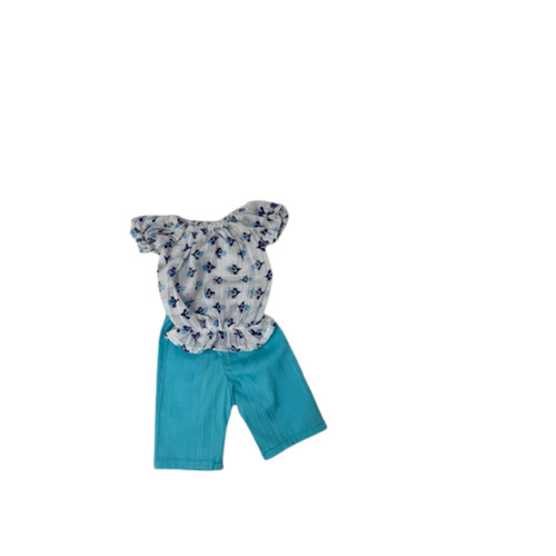 Doll Clothes Superstore Blue Flower Pant Set Fits Our Generation American Girl My Life Dolls