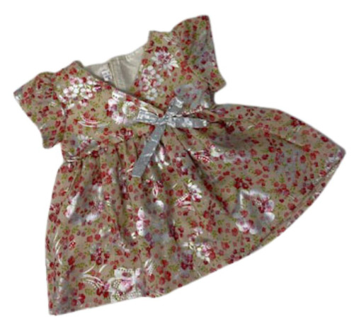 Doll Clothes Superstore Silver Trimmed Dress Fits Cabbage Patch Kid And 15-16 Inch Baby Dolls