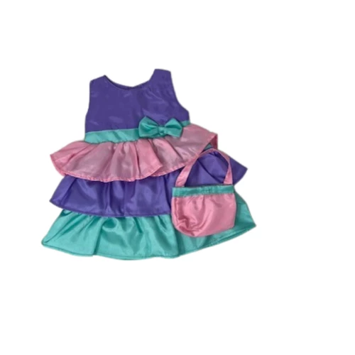 Doll Clothes Superstore Handmade Tri Color Ruffle Dress For Our Generation American Girl and My Life Dolls