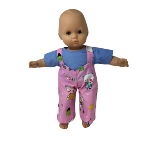 Doll Clothes Superstore Whimsical Bear Overalls Fit 15 - 16 Baby And Cabbage Patch Kid Dolls